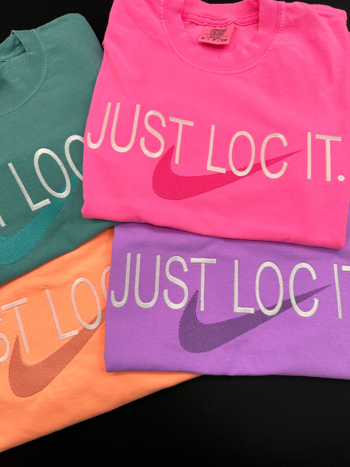 Clearance Just Loc It Embroidered T-shirt