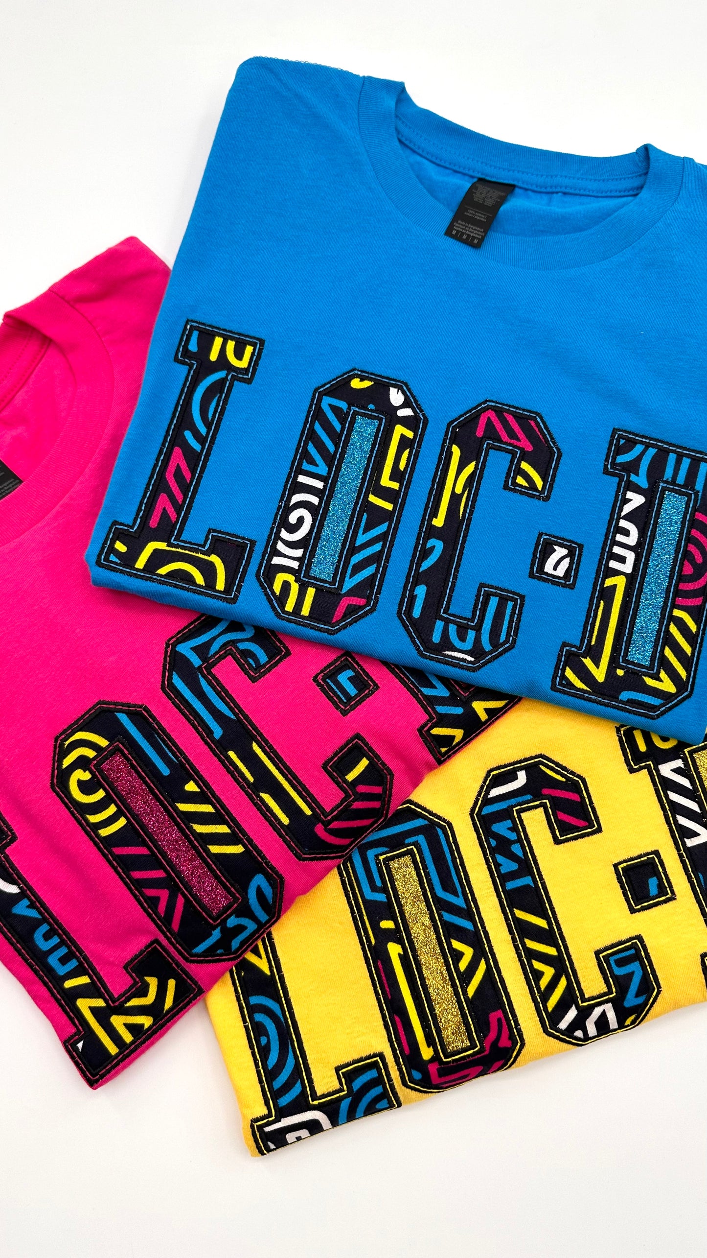 Ankara Locd Embroidered Glitter T-shirt