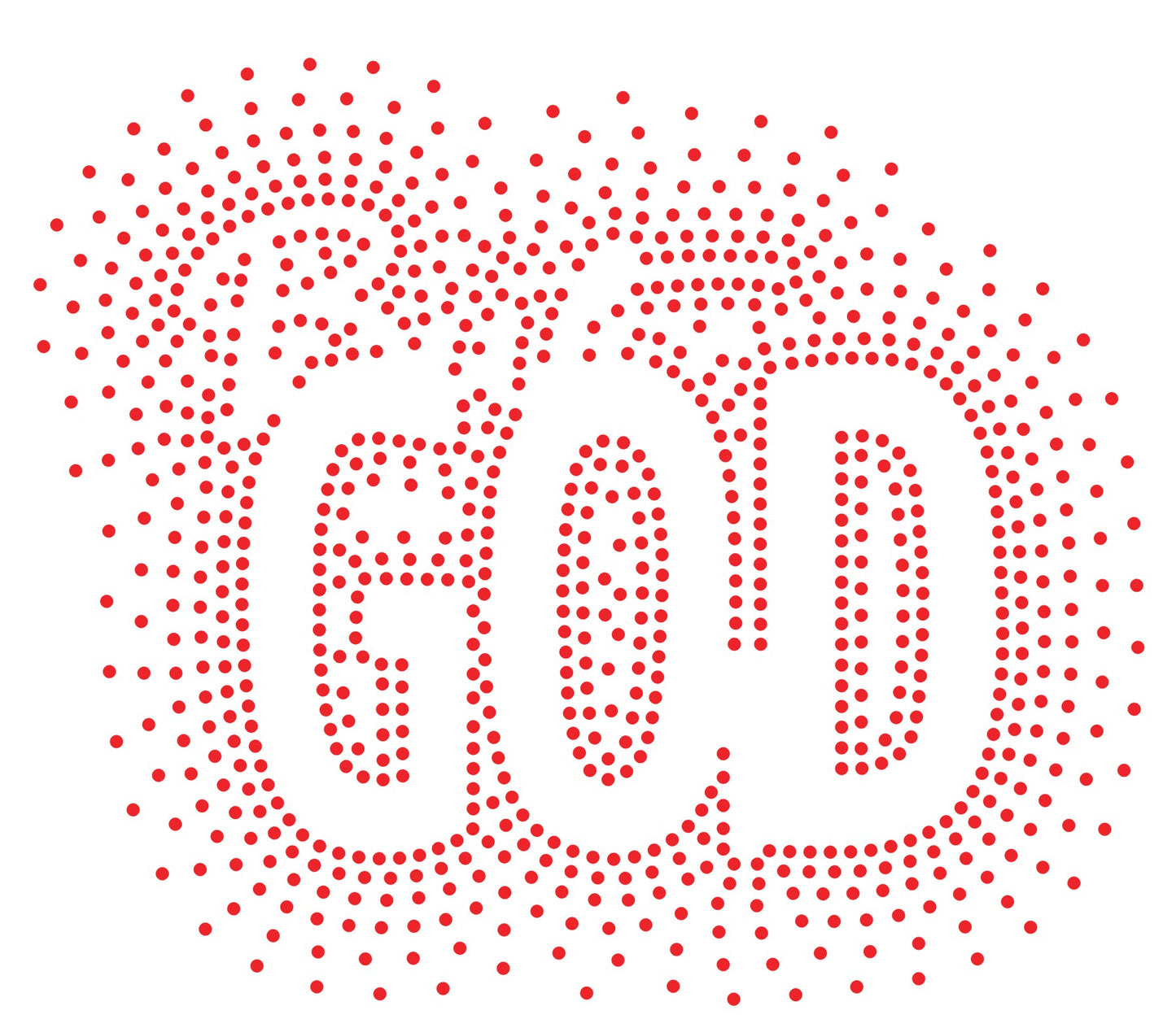 But God Fill Stitch Embroidery Design + Bling Template SS10
