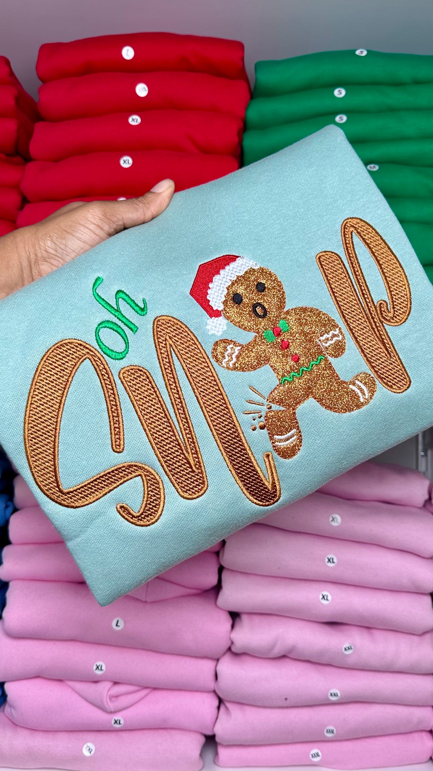 Oh Snap Gingerbread Embroidery Design