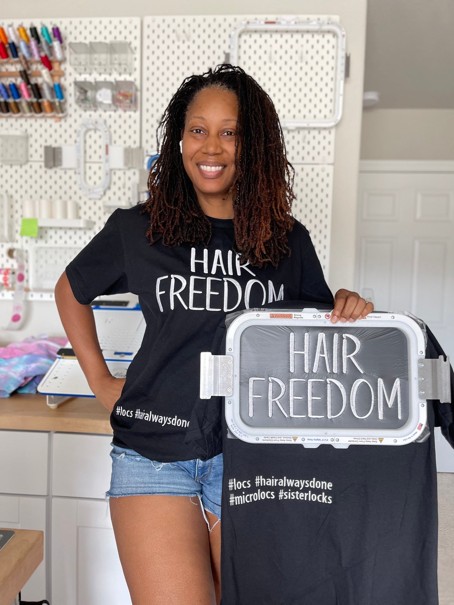 Hair Freedom Embroidered T-shirt