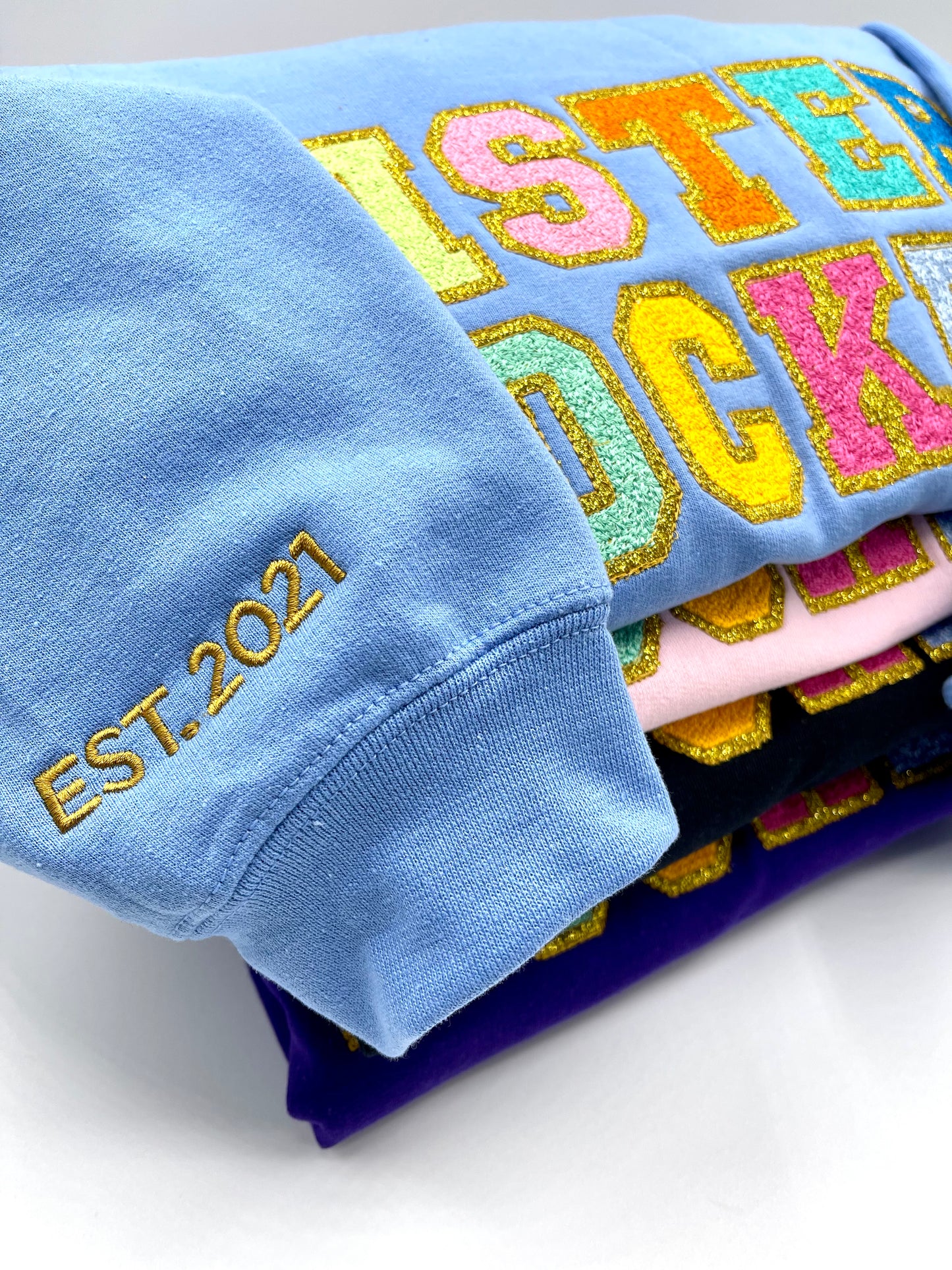 Microlocked & Sisterlocked Embroidered Crewneck