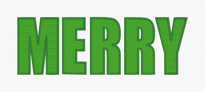 MERRY Embroidery Design Fill Stitch