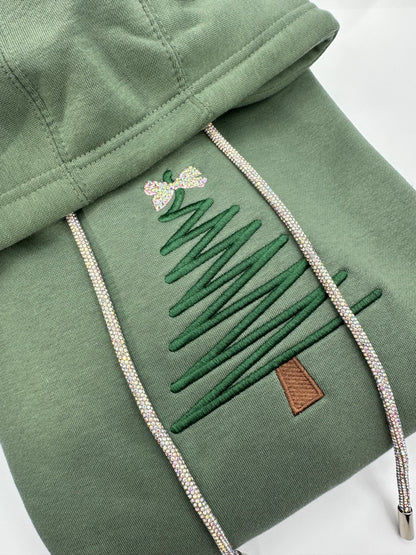 Christmas Tree Satin Stitch Embroidery Design