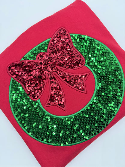 Sequin Wreath Applique Embroidery Design