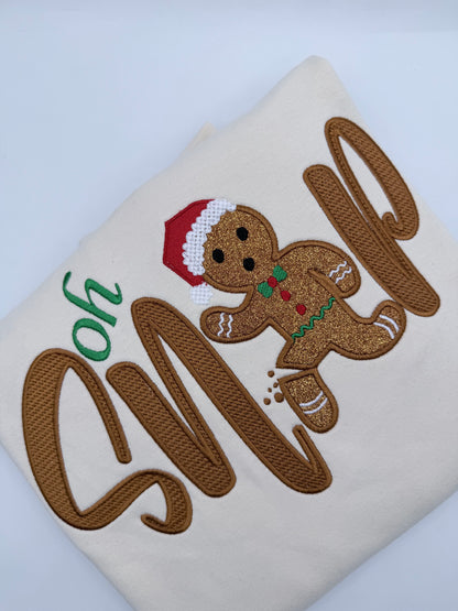 Oh Snap Satin Stitch Appliqué Gingerbread Embroidery Design