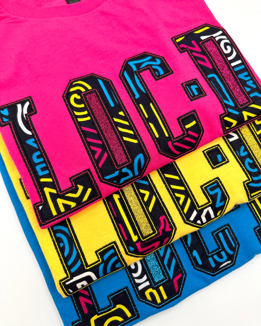 Ankara Locd Embroidered Glitter T-shirt