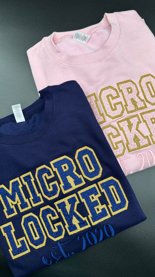 Monochromatic Microlocd & Sisterlocked Glitter Sweatshirt