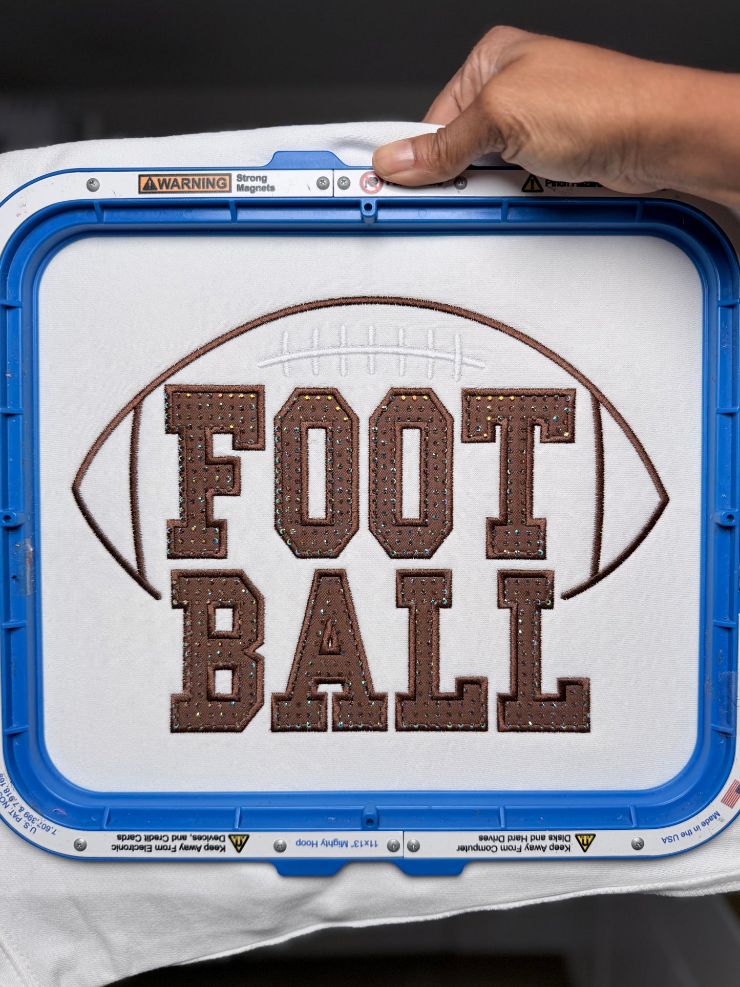 Foot Ball Applique Embroidery Design