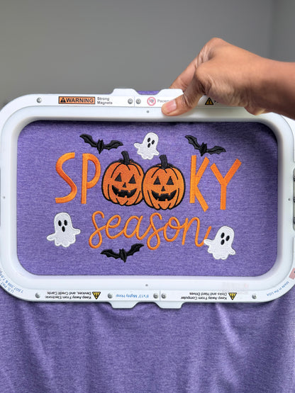 Spooky Season Fill and Satin Stitch Embroidery Design