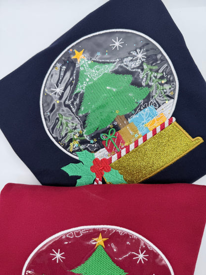 Snow Globe Appliqué Embroidery Design