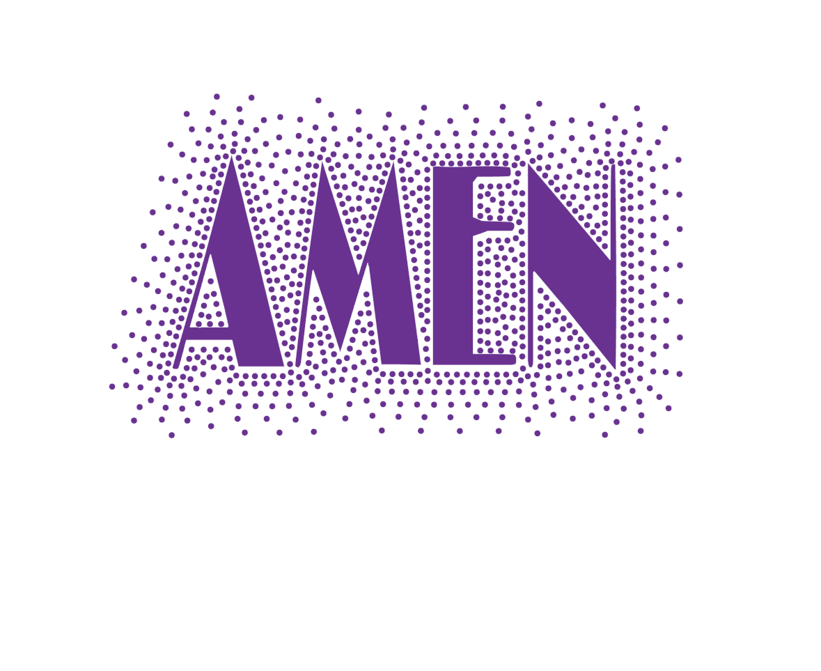 Amen Fill Stitch Embroidery Design & 10 ss Rhinestone bling Template