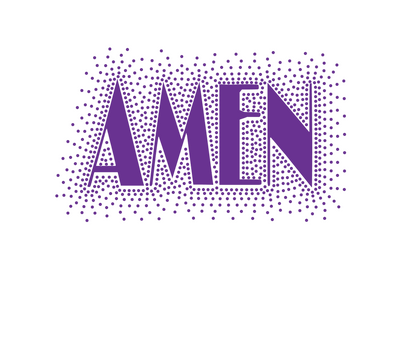 Amen Fill Stitch Embroidery Design & 10 ss Rhinestone bling Template