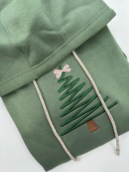 Christmas Tree Satin Stitch Embroidery Design