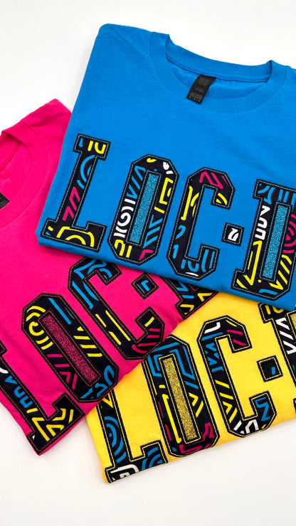 Ankara Locd Embroidered Glitter T-shirt