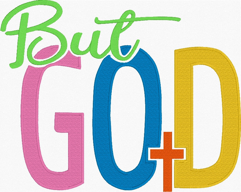 But God Lettering But God Fill Stitch Embroidery Design + Bling Template SS10 – KTSApparel