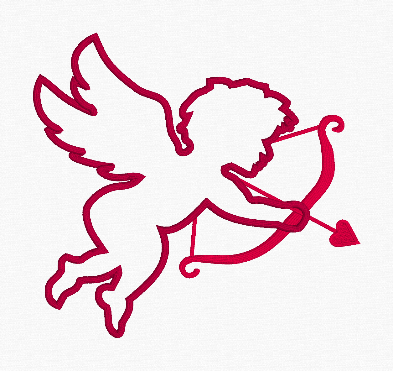 Cupid Applique Embroidery Design