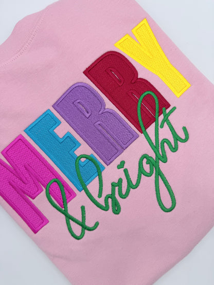 Merry & Bright Fill Stitch Embroidery Design