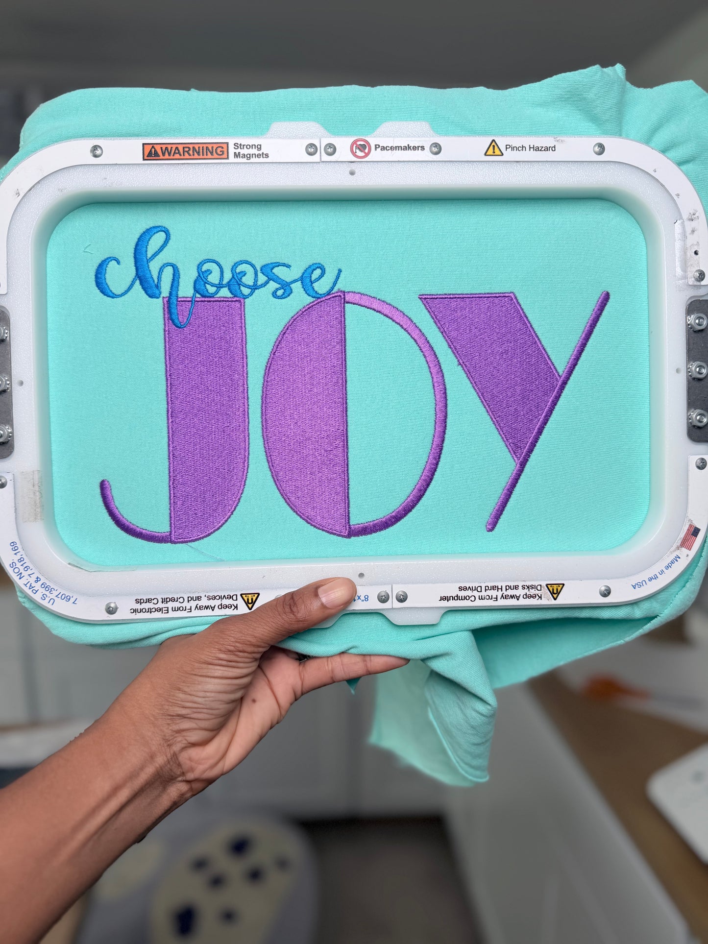 Fill & Satin Stitch Choose Joy Embroidery Design