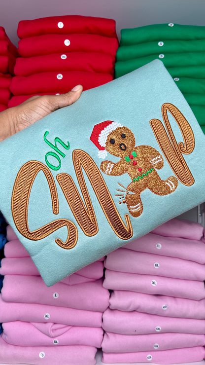 Oh Snap Gingerbread Embroidery Design