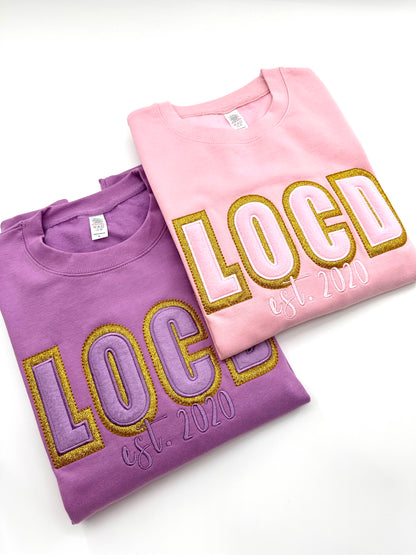 Glitter Locd EST Year Sweatshirt