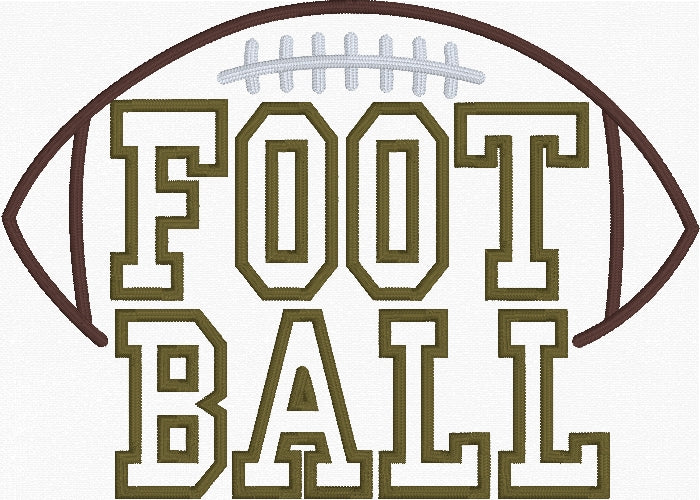 Foot Ball Applique Embroidery Design
