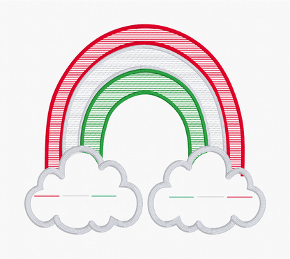 Fringe Rainbow Embroidery Design