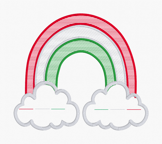 Fringe Rainbow Embroidery Design