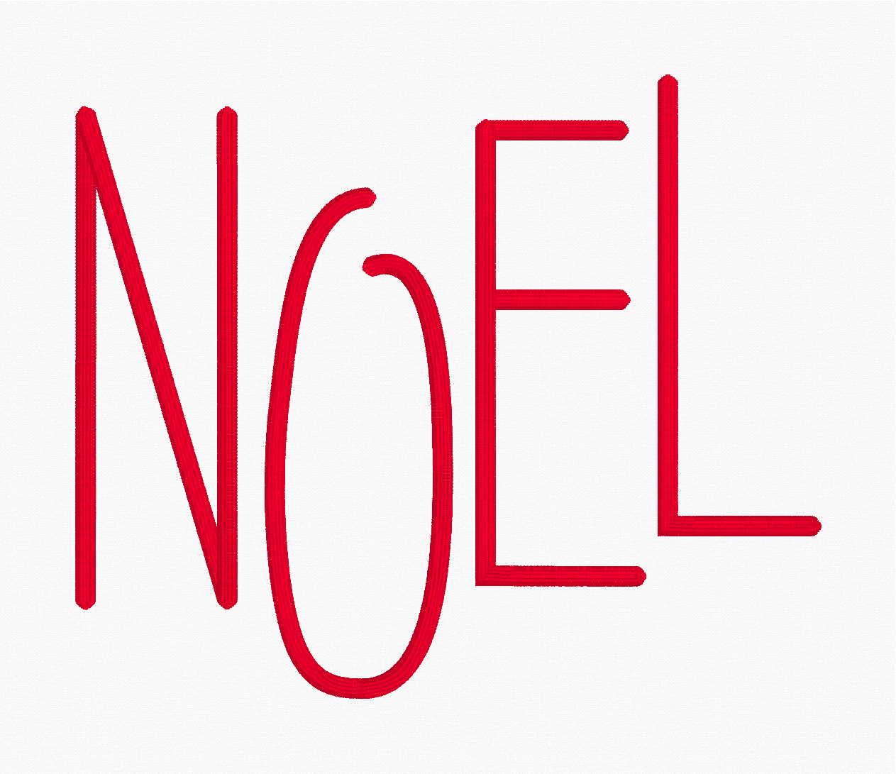 Noel Satin Stitch Embroidery Design