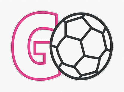 Sequin Applique Soccer Embroidery Design