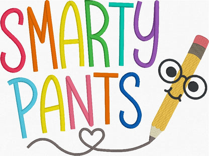 Smarty Pants Embroidery Design
