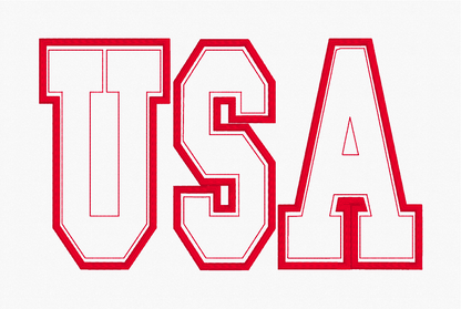 USA Reverse Applique Embroidery Design