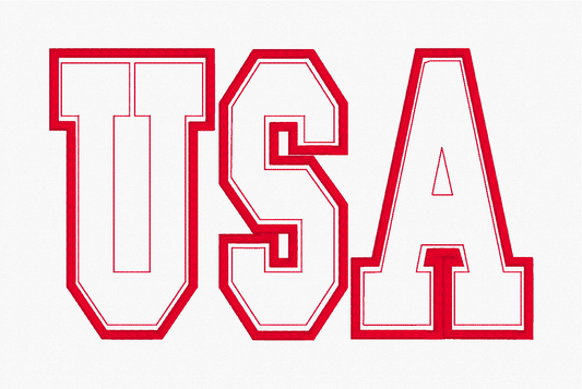 USA Reverse Applique Embroidery Design