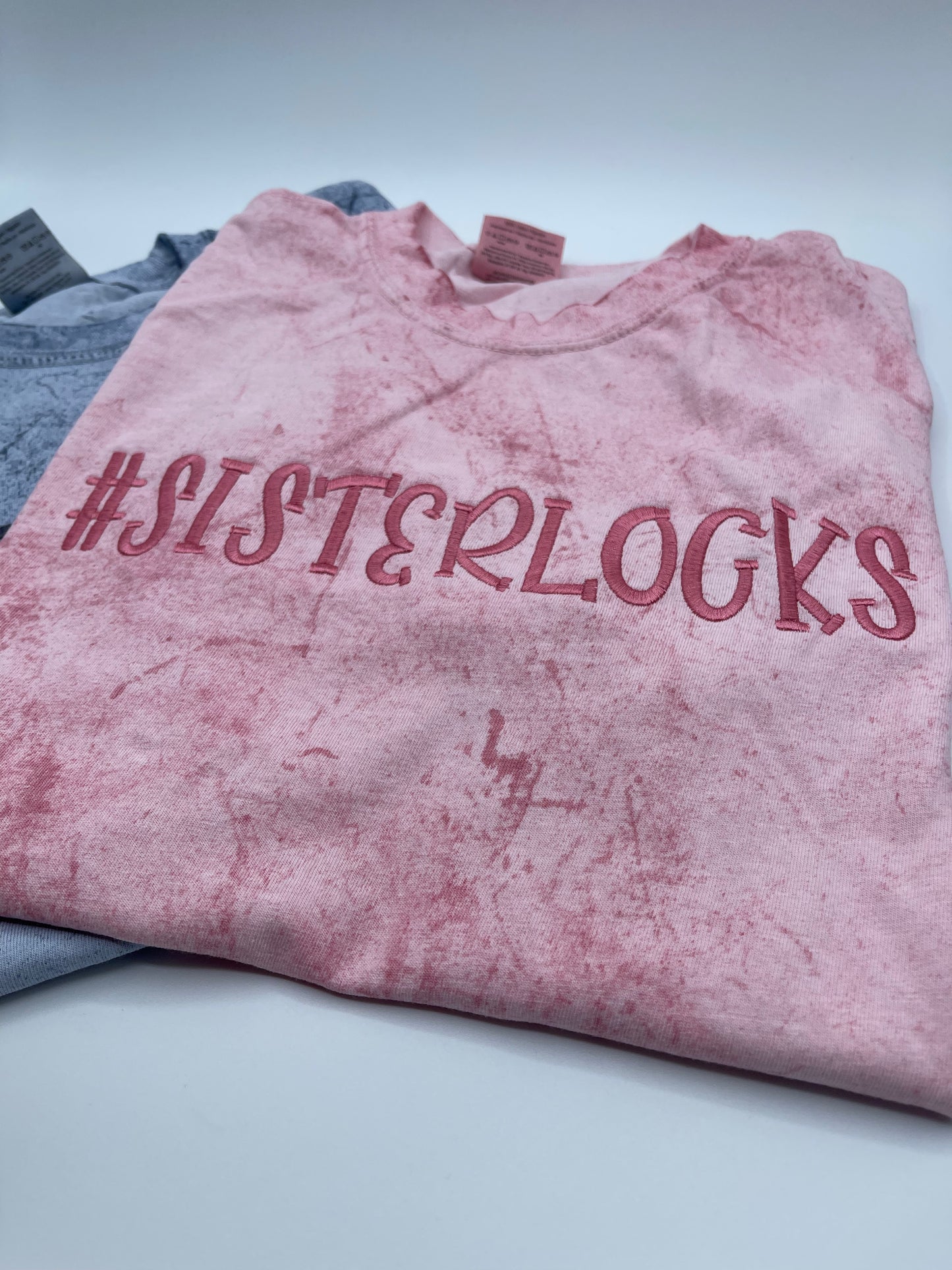 Sisterlocks Microlocs Embroidered Hashtag T-shirt