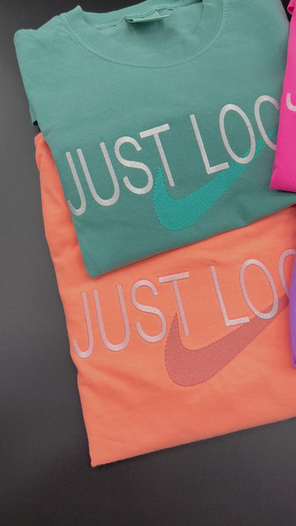 Clearance Just Loc It Embroidered T-shirt