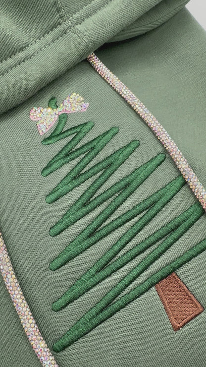 Christmas Tree Satin Stitch Embroidery Design