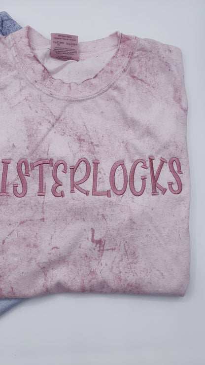 Sisterlocks Microlocs Embroidered Hashtag T-shirt