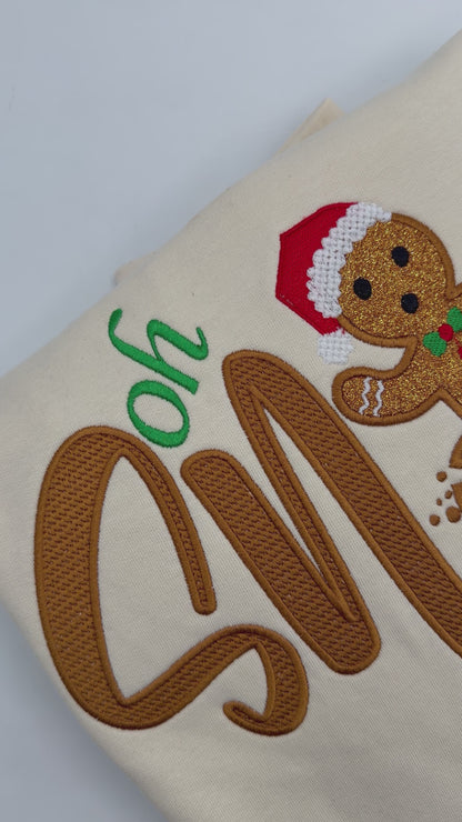 Oh Snap Satin Stitch Appliqué Gingerbread Embroidery Design