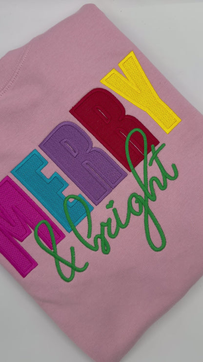 Merry & Bright Fill Stitch Embroidery Design
