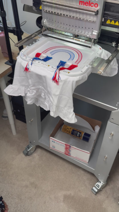 Fringe Rainbow Embroidery Design