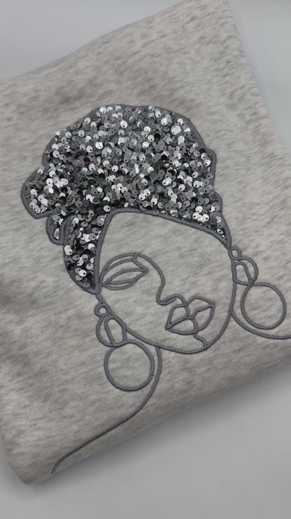 Sequins Headwrap Lady