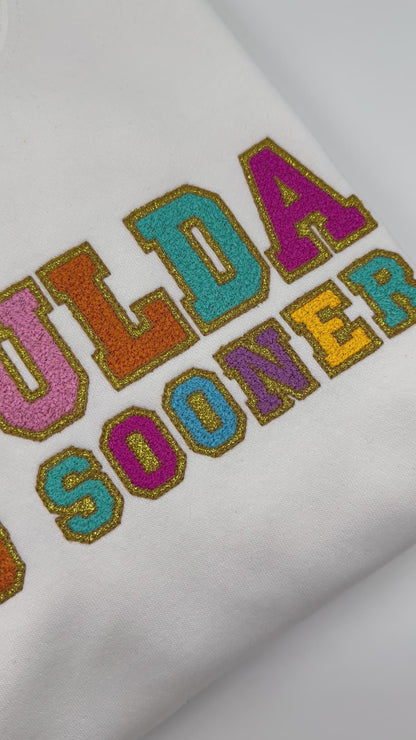 Shoulda Locd Sooner Glitter Sweatshirt