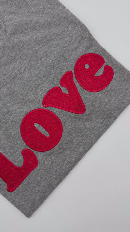 Love Embossed Hearts Fill Stitch Embroidery Design