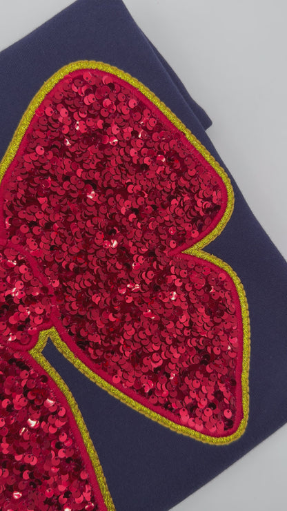 Sequin Bow Appliqué Embroidery Design