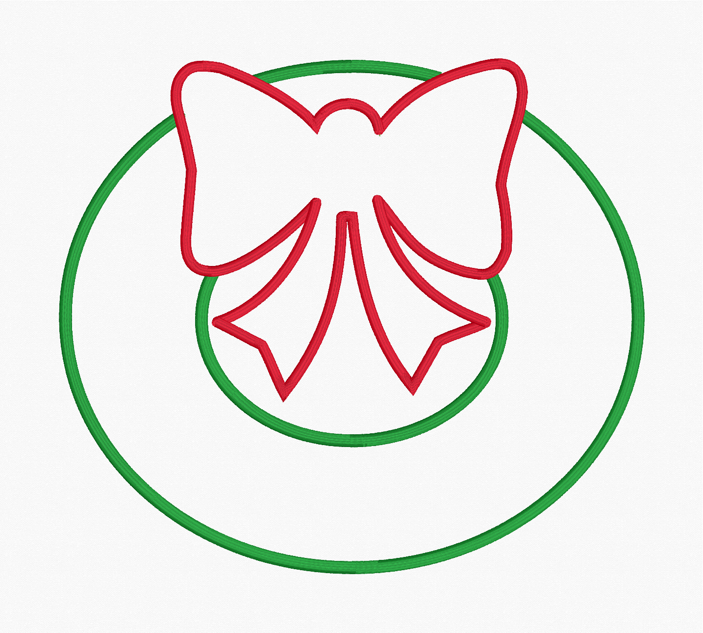 Sequin Wreath Applique Embroidery Design