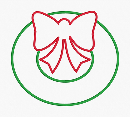 Sequin Wreath Applique Embroidery Design