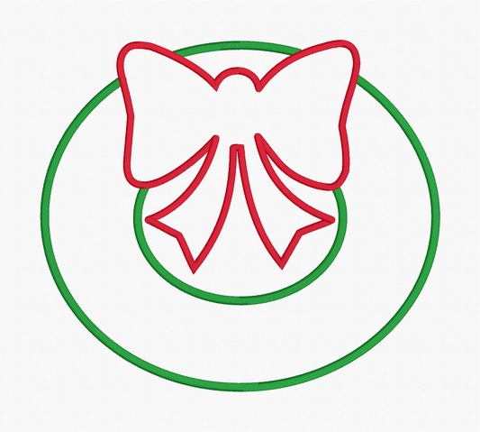 Sequin Wreath Applique Embroidery Design