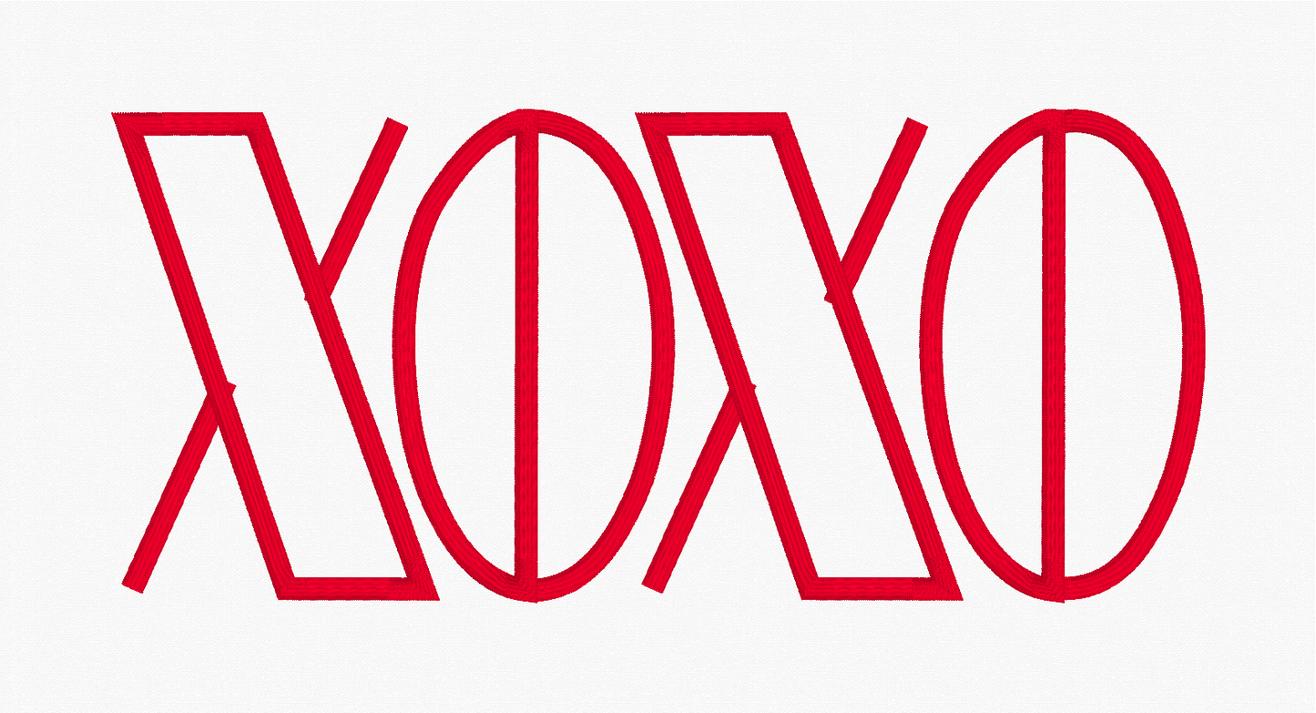 XOXO Appliqué Embroidery Design