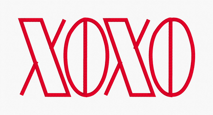 XOXO Appliqué Embroidery Design