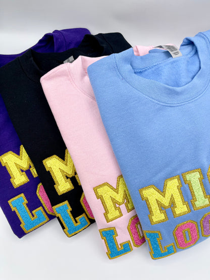 Microlocked & Sisterlocked Embroidered Crewneck